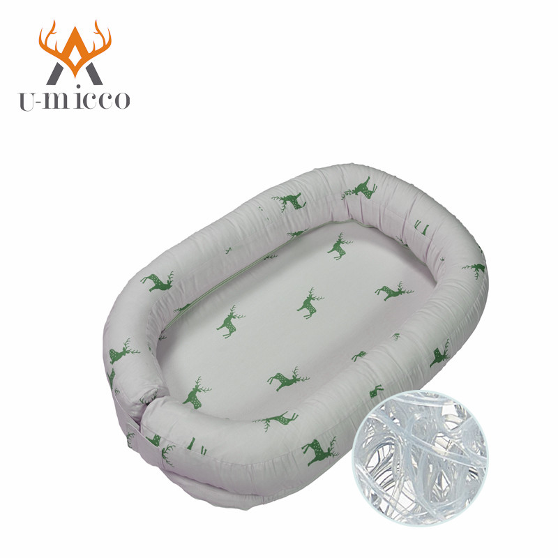 U-micco Air Fiber Washable Crib Mattress Anti-bacterial Baby Nest